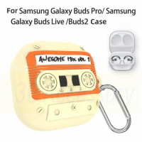 3D retro cassette tape New For Samsung Galaxy Buds FE/Live/pro/2 Cartoon Case Buds FE Bluetooth earphone protective Cover