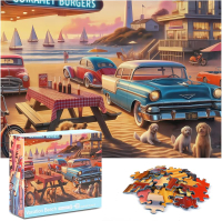 crowm Jigsaw Puzzle for Adults and Families 1000 Piece Beach Landscape Scenic Puzzle for Game Nights