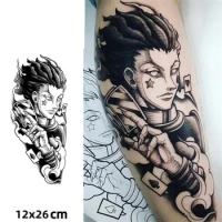 Anime Hunter X Hunter Hisoka Herbal Juice Temporary Tattoos Cartoon Tattoo Body Art Waterproof Fake Tatoo Sticker for Woman Men