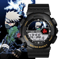 Anime Electronic Watch Digital Watch Sports Watch Black Waterproof Watch Cool And Stylish Kids Watch