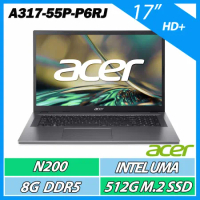 ACER  A317-55P-P6RJ N200/8G DDR5/512GB SSD/Win11/17吋大筆電