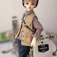 BJD doll clothes for 1/4 size bjd boy clothes shirt vest jeans casual daily workwear 1/4 clothes doll accessories (three points)