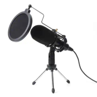 For Microphone condenser USB microphone kit Studio Bracket, folding stand tripod filter sponge, for PS4 game computer YouTube