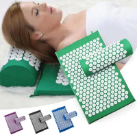 Acupressure Mat Pillow Healthy Body Yoga Massage Cushion Spike With Storage Bag Relieve Stress Back Neck Kuznetsov's Applicator