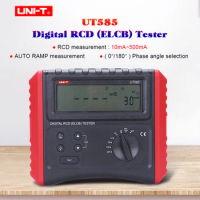 UNI-T UT585 UT586 Digital RCD (ELCB) Tester;leakage protection switch tester AUTO RAMP/Connections check/Lock measure/Data hold