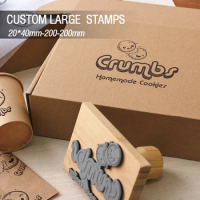 Large Custom Stamp Logo Rubber Stamp For Business Personalized Stamper self inking Wood Business/Packaging/Wedding Stamp