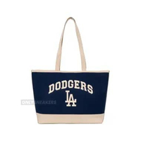 MLB VARSITY BASIC CANVAS LARGE TOTE BAG LOS ANGELS DODGER NAVY