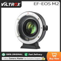 Viltrox EF-EOS M/EF-EOS M2 Auto Focus Lens Adapter 0.71x Focal Reducer Speed Booster Adapter for Canon EF Lens to EOS M Camera
