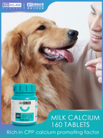 Goat Milk Calcium Tablets 160 Tablets Dog Calcium Tablets Bone Puppies Big Dog Plush Calcium Powder Calcium Supplement 80g