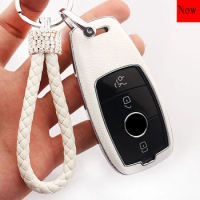 High-Quality Cowhide ABS Car Smart Key Case Cover for Mercedes-Benz C260l E-Class E300l A200L C180L Car Accessories