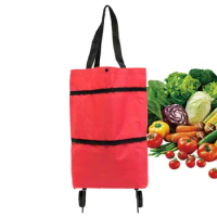 New Folding Shopping Bag Shopping Buy Food Trolley Bag On Wheels Bag Buy Vegetables Shopping Organizer Portable Bag
