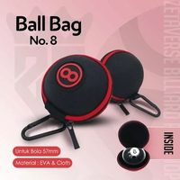Billiard Ball Bag No.8 - Tas Bola Biliar Carabiner Storage Pool Cue - Tempat Bola Billiar