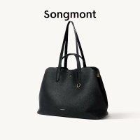 2025 Songmont Bags New Tote Bag Handbag Shoulder Bag  กระเป๋าโท้ต Trace Series หนังวัวสองชั้น ความจุ