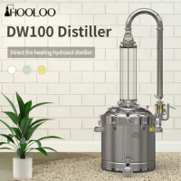 HOOLOO DW100 Hydrosol Distiller Essential Oil Direct Fire Heating Frankincense Distiller Commercial Distillation Equipment