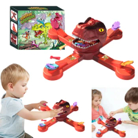 Dinosaur Adventure Toys Board Games Bone Throwing Feeding Game Toys Set Hungry Dinosaur Eats Beans Strategy Game for Family Time