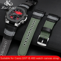 For CASIO GST-B400 GST-B200 GA2100 Canvas Men Watch Strap Convex 14MM 16MM Nylon WatchBand Sport Breathable Waterproof Bracelet