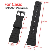 18 20mm Silicone Rubber Strap for Casio W800H W800H A158/168 AE1200/1300 Watchband for SGW400 F91W F84 F105/108 Bracelet