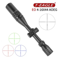 T-EAGLE EO4-16x44 Tactical Riflescope Spotting Scope for Rifle Hunting Optical Collimator Gun Sight Red Green Blue Illumination