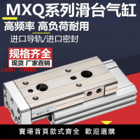 【台灣公司保固】SMC型精密滑臺氣缸MXQ6/8/12/16/20/25L-10/20/30/40/50/75/AS/AT