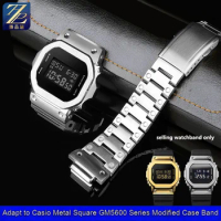 High quality stainless steel strap compatible of Casio 3229 GM-5600 series modified solid precision steel men's watch strap
