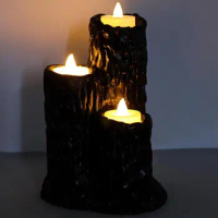 LED Horror Flameless Candles Unique Halloween Realistic Melting Candles Multipurpose Party Decorations Halloween Table Candles