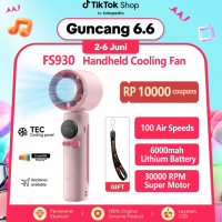 JAMAY FS930 Cool Fan kipas angin portable Mini Turbo Fan 6000mAh USB Rechargeable Kipas Turbo Tipe-C