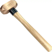 WEDO Copper Sledge Hammer 1-15lb,Club Hammer with Wooden Handle, Drilling Hammer,Die-Forged, Corrosion Resistant,Length310-800mm
