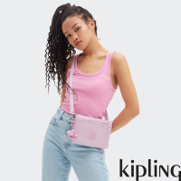 『千層包』Kipling 金屬粉紫單肩隨身斜背包-RIRI
