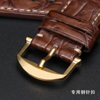 手工鱷魚皮手表帶 適用原裝萬國柏濤菲諾葡萄牙飛行員真皮表帶 20-優妮好貨 錶帶