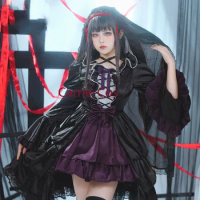 Puella Magi Madoka Magica Akemi Homura Dress Cosplay Costume Cos Game Anime Party Uniform Hallowen Play Role Clothes Clothing