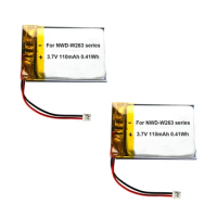 2 pieces 3.7V / 110mAh NWD-W263 NW-W274S NW-W273S NW-WS413 NW-WS414 SONY compatible battery walkman battery pack