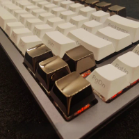 ECHOME Metal Keycaps Original Custom Keyboard Caps Cherry Profile Gold Aluminum Keycaps for Mechanical Keyboard Accessories Gift