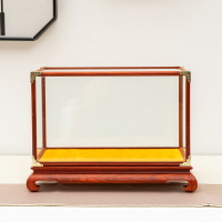 紅木寶籠玻璃罩透明展示盒古董花瓶文玩玉石佛龕佛像玻璃罩防塵罩