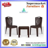 Set Kursi Teras Anyaman Olymplast 203 dan Meja Teras OCT OST 2 KURSI + 1 MEJA OCTR COKTUA