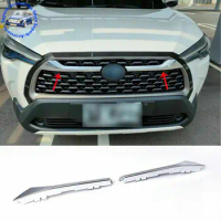 ABS Chrome Front Bumper Grille Grill Cover Trim For Toyota Corolla Cross 2020 2021 2022 2023 car accessories