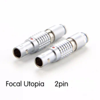 High Quality 1pair Gold Plated Male headphone Pin for DIY Focal Utopia Cable Connectors ADAPRER