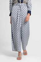 MINIMAL - Layanah - Kulot Lebar Motif Etnik - Navy L Navy