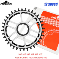 MOTSUV 12 Speed Chainring M6100 M7100 M8100 M9100 For Shimano Direct Mount Crankset 32T/34T/36T/38T T6 AL Bike Chain Ring parts