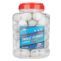 60 Pcs 3-Star Table Tennis Ball Ping Pong Balls for Competition Training Entertainment (White)