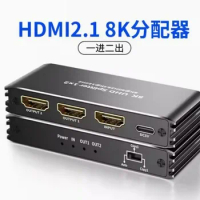 Hdmi2.1 One Divided into Two Distributor Supports 8k60hz/4k120hz Hdcp2.3 with Scaler