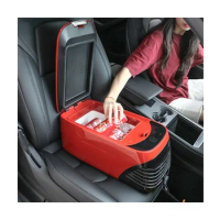 Auto Accessories Mini Car Freezer Cooler 12V Portable Compressor Refrigerator Centre Console Fridge Car Armrest Fridge