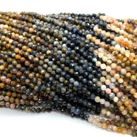 06583 Veemake Pietersite DIY Necklace Bracelets Earrings Natural Charm Gemstone Crystal Faceted Round Beads For Jewelry Making