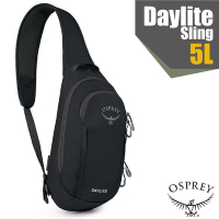 【OSPREY】Daylite Sling 5L 輕量多功能休閒單肩背包(高品質YKK拉鍊).斜背包.側背包_正黑
