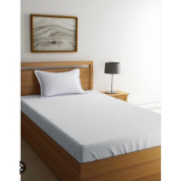 CADAR HOTEL PUTIH SINGLE FLAT SHEET KAIN COTTON 100%