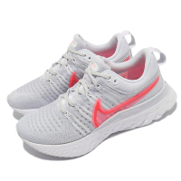 Nike 慢跑鞋 React Infinity Run 2 女鞋 輕量 透氣 舒適 避震 路跑 健身 灰 紅 CT2423004
