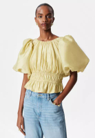 & Other Stories 皺褶燈籠袖上衣