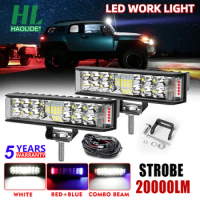 7inch 18W 13inch 36W Work Light LED Light Bar Lemon Yellow Car Accessories  for Offroad 4x4