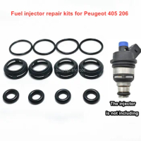 4Sets Fuel Injector Repair Service Kit for Auto Part D2159MA for Peugeot 405 206 PUNTA AZUL PG405 198487 34800