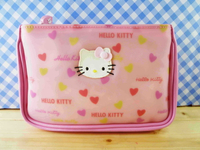 【震撼精品百貨】Hello Kitty 凱蒂貓 化妝包/筆袋-防水(愛心) 震撼日式精品百貨