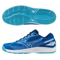 【MIZUNO 美津濃】排球鞋 男鞋 運動鞋 CYCLONE SPEED 藍 V1GA238001